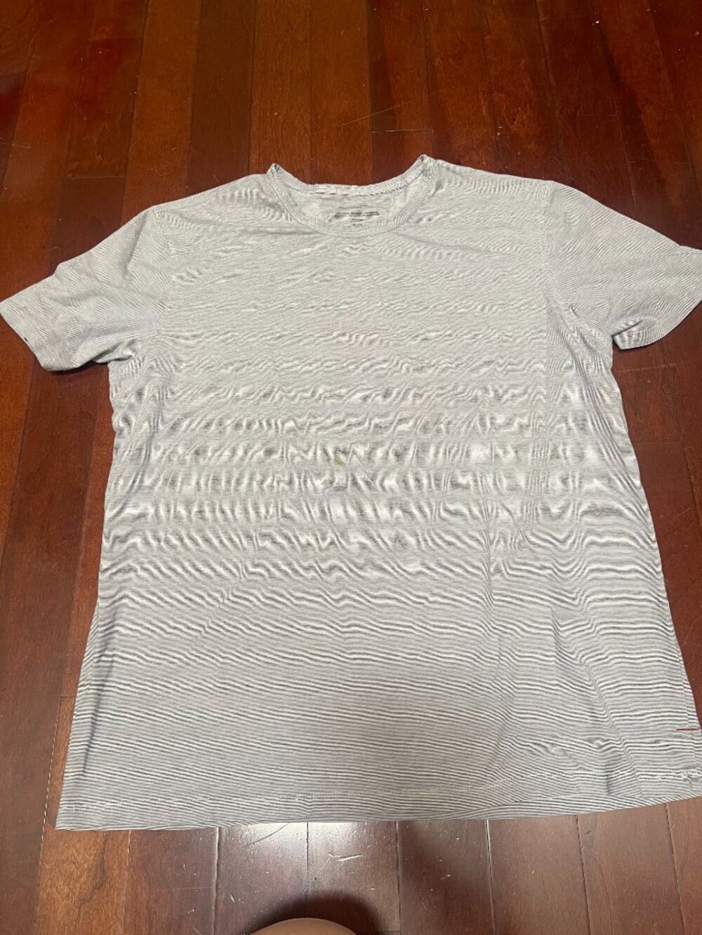 Daniel Buchler Gray Stripe Modal Blend Lounge Tee XL